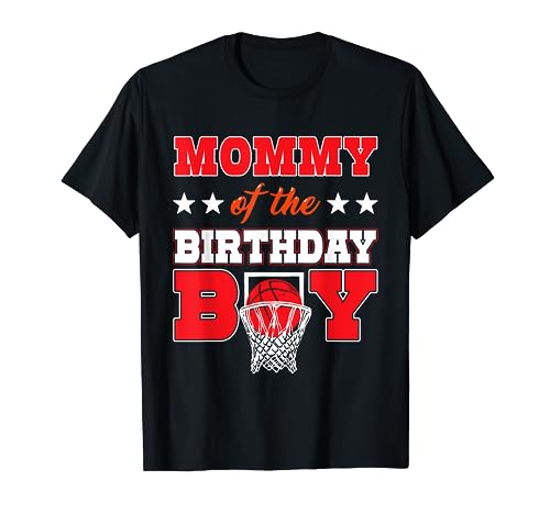 Basketball Party Mama des Geburtstags Junge Baller Familie Mama T-Shirt von Basketball Birthday Party Matching Family Gifts