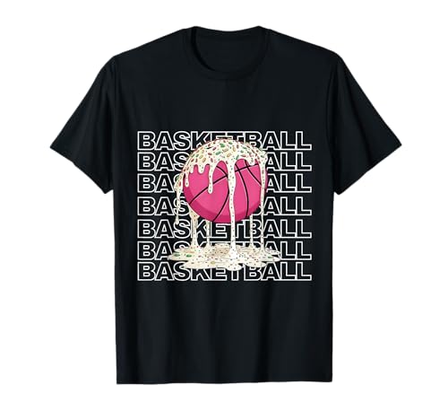 Christmas Sprinkles Pink Basketball Jungen Mädchen Kinder Drippy T-Shirt Christmas Sprinkles Pink Basketball Jungen Mädchen Kinder Drippy T-Shirt von Basketball Drip Ice Cream Dripping Graphic