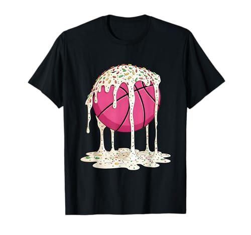 Christmas Sprinkles Pink Basketball Jungen Mädchen Kinder Drippy T-Shirt Christmas Sprinkles Pink Basketball Jungen Mädchen Kinder Drippy T-Shirt von Basketball Drip Ice Cream Dripping Graphic