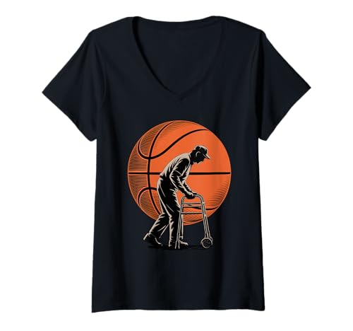 Damen Basketball Korb Ring Spieler Im Ruhestand Ruhestand T-Shirt mit V-Ausschnitt Damen Basketball Korb Ring Spieler Im Ruhestand Ruhestand T-Shirt mit V-Ausschnitt von Basketball Gift For A Basketballer