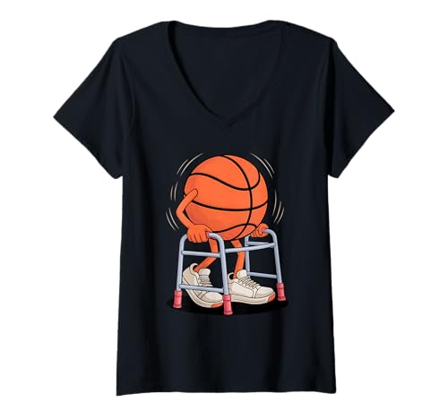 Damen Pensionierter Basketball Korb Spieler Ruhestand Rentner T-Shirt mit V-Ausschnitt Damen Pensionierter Basketball Korb Spieler Ruhestand Rentner T-Shirt mit V-Ausschnitt von Basketball Gift For A Basketballer