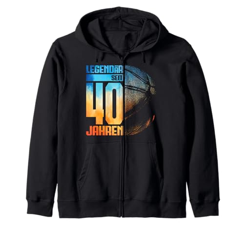 40. Geburtstag Deko Basketball Spieler 40 Jahre Männer Mann Kapuzenjacke von Basketball Junge Männer Geburtstag Geschenke