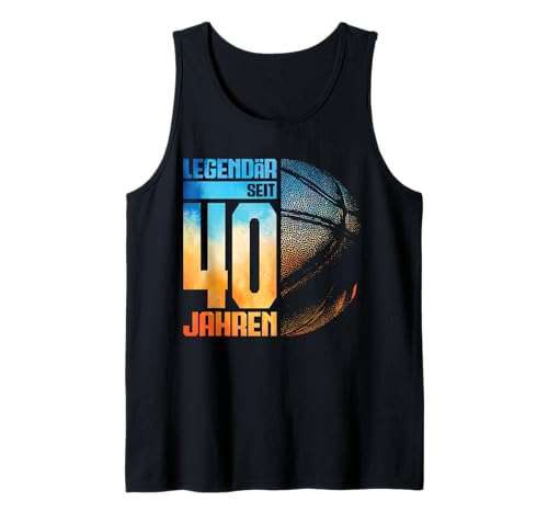 40. Geburtstag Deko Basketball Spieler 40 Jahre Männer Mann Tank Top von Basketball Junge Männer Geburtstag Geschenke