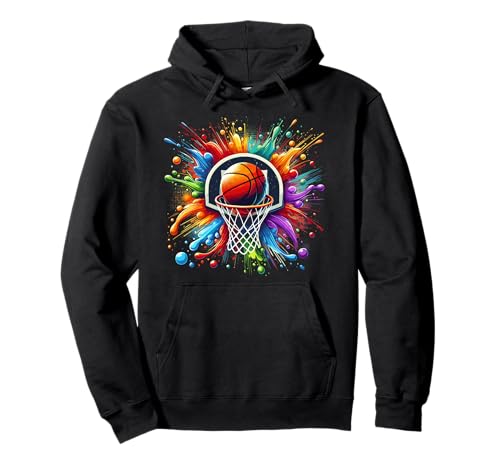 Basketball- und Basketball-Grafik | Herren, Damen | Splash Pullover Hoodie Basketball- und Basketball-Grafik | Herren, Damen | Splash Pullover Hoodie von Basketball Lover Gifts for Basketball Player V9Z