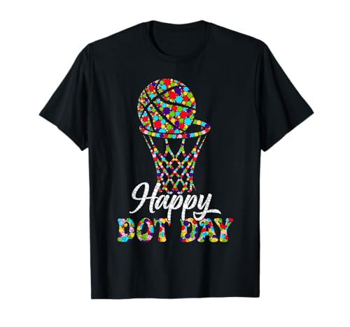 Niedlicher Basketball Polka Dot Art Student Happy Dot Day Jungen T-Shirt von Basketball Lovers Fans Happy Dot Day Boys Kids