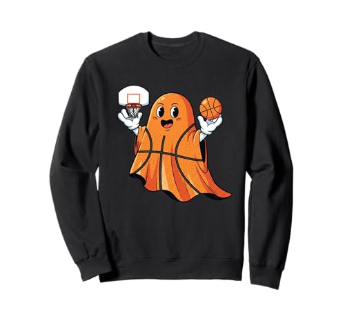 Basketball Ghost Pumpkin Boo Halloween Kinder Herren Damen Sweatshirt Basketball Ghost Pumpkin Boo Halloween Kinder Herren Damen Sweatshirt von Basketball Lovers Halloween Ghost Pumpkin Outfits