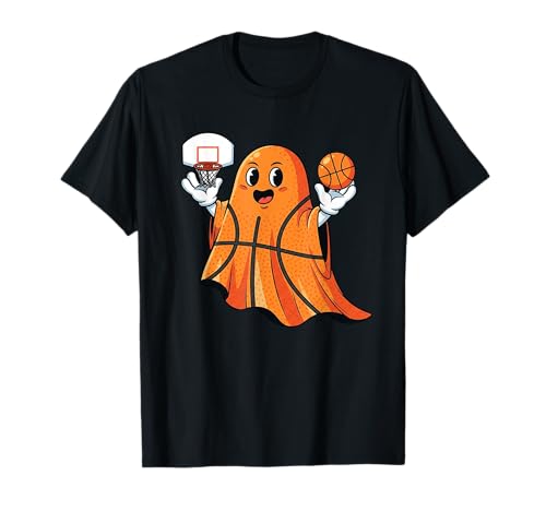 Basketball Ghost Pumpkin Boo Halloween Kinder Herren Damen T-Shirt Basketball Ghost Pumpkin Boo Halloween Kinder Herren Damen T-Shirt von Basketball Lovers Halloween Ghost Pumpkin Outfits