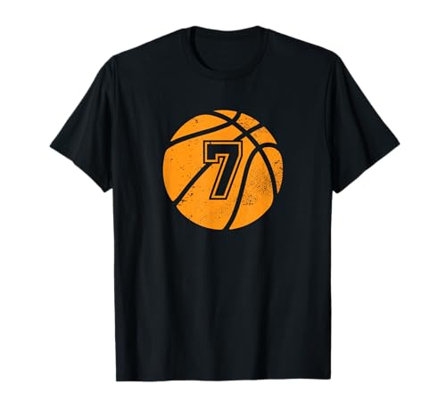 Basketballspieler #7 Basketball Mama Papa Trikot Nummer 7 T-Shirt von Basketball Player #7 Basketball Mom Dad Jersey 7