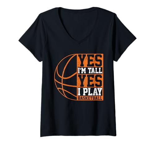 Damen Basketball Spruch Lustig Basketballspieler Geschenk T-Shirt mit V-Ausschnitt Damen Basketball Spruch Lustig Basketballspieler Geschenk T-Shirt mit V-Ausschnitt von Basketball Players Apparel Co.