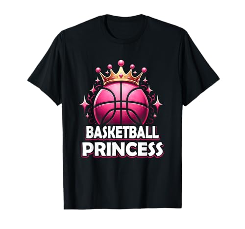 Mädchen Basketball Prinzessin Rosa Basketball Ball Krone T-Shirt Mädchen Basketball Prinzessin Rosa Basketball Ball Krone T-Shirt von Basketball Princess Pink Basketball Ball Crown