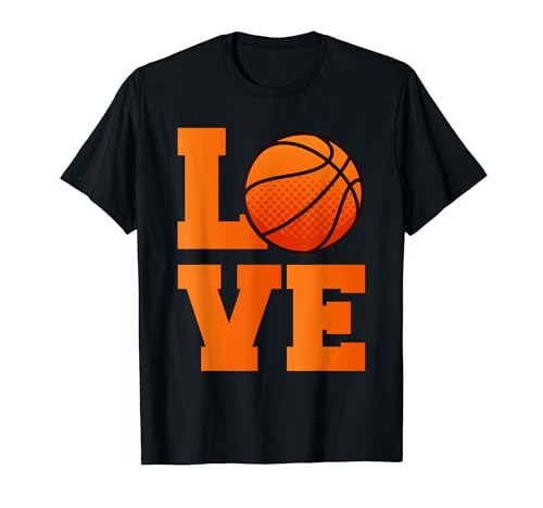 Love Basketball Basketballer Fan Männer Jungen Sport T-Shirt von Basketball Sport Basketballer Basketball Fan