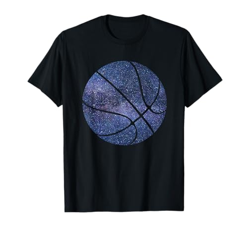 Basketball Ball Weltraum Motiv Für Damen Herren Und Kinder T-Shirt von Basketball Sport Kleidung Geschenke von JOHN ROMEO