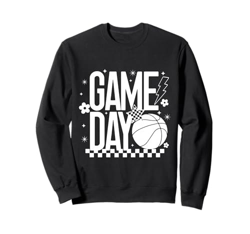 Basketballspiel für Mama, Tipoff Season, kariert, Retro-Design Sweatshirt Basketballspiel für Mama, Tipoff Season, kariert, Retro-Design Sweatshirt von Basketball T-Shirt Co.