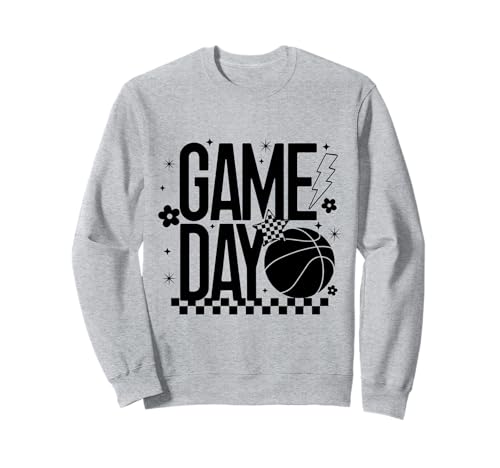 Basketballspiel für Mama, Tipoff Season, kariert, Retro-Design Sweatshirt Basketballspiel für Mama, Tipoff Season, kariert, Retro-Design Sweatshirt von Basketball T-Shirt Co.