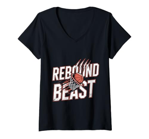 Damen Rebound Beast Basketball -Wettbewerbsspieler - T-Shirt mit V-Ausschnitt Damen Rebound Beast Basketball -Wettbewerbsspieler - T-Shirt mit V-Ausschnitt von Basketball -Wettbewerbsdominator