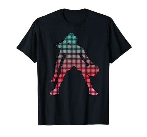Basketballerin verpixelt Frauen Kinder Mädchen Basketball T-Shirt von Basketballspieler Basketballer Basketball Verein