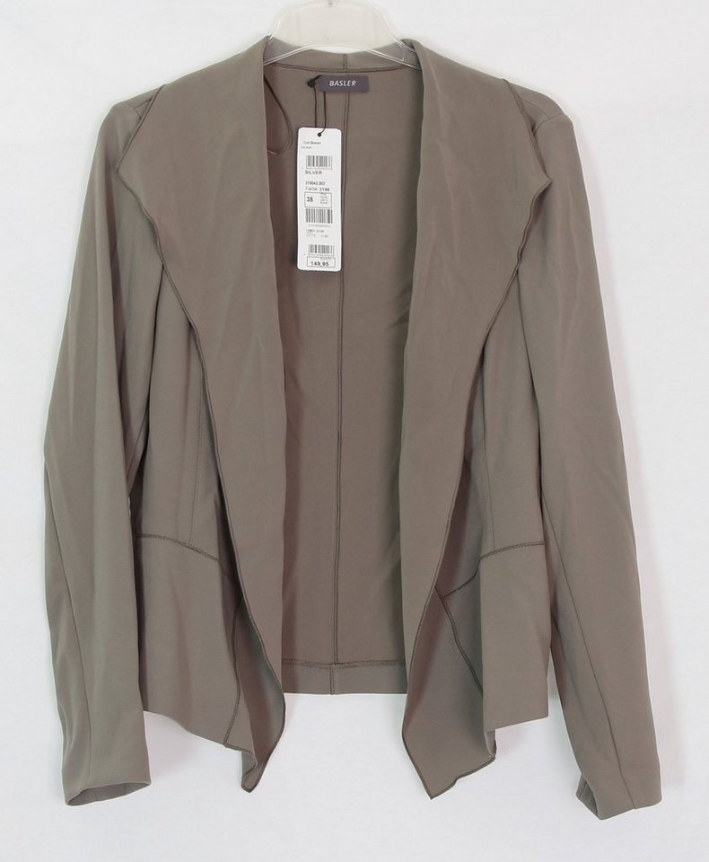 Basler Jackenblazer Cardigan Blazer Jacke olive grün mit Reverskragen von Basler