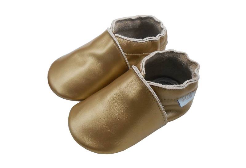 Basrakids Einfarbig Krabbelschuhe Lauflernschuhe Hausschuh Lederpuschen Hausschuh Rutschfest von Basrakids