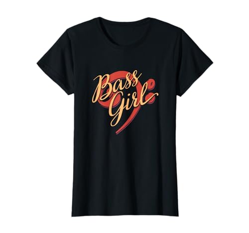 Bass Girl Bassschlüssel Weiblich Symbol für die Bassistin T-Shirt von Bass Gitarre Bekleidung & Geschenke by eleventeez