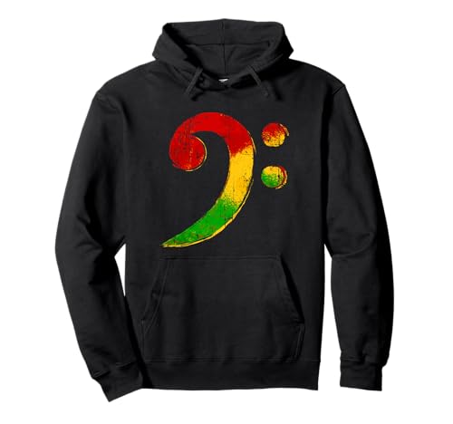 Reggae Bass Bassschlüssel Rasta Geschenk für Bassist Pullover Hoodie von Bass Gitarre Bekleidung & Gifts by eleventeez