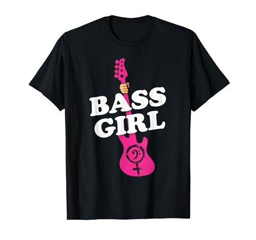 Bassgitarre Bass Girl für Bassistin T-Shirt von Bass Guitar Apparel & Gifts by eleventeez