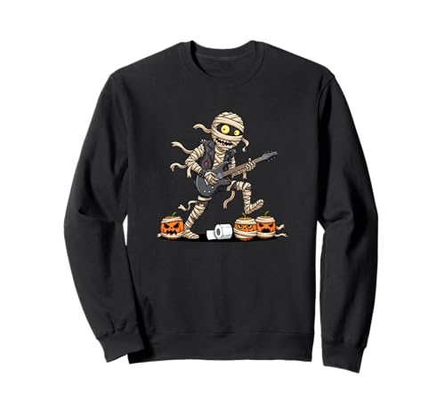 Lustige Bassgitarre Mama Kürbis Halloween Kinder Herren Damen Sweatshirt von Bass Guitar Lovers Cute Halloween Outfits Boy Girl