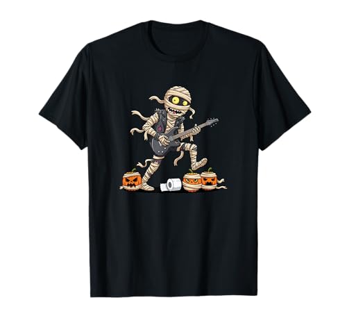 Lustige Bassgitarre Mama Kürbis Halloween Kinder Herren Damen T-Shirt von Bass Guitar Lovers Cute Halloween Outfits Boy Girl