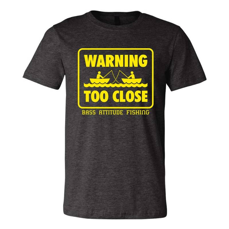 Warnung Zu Nah - Bass Haltung Angeln Siebdruck Dual Blend T-Shirts von BassAttitude