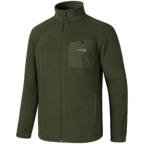 Bassdash AllDay Herren Polarfleecejacke mit Durchgägigem Reißverschluss weicher atmungsaktiver mittelschwerer Polarfleece Wintermantel mit Taschen Bassdash AllDay Herren Polarfleecejacke mit Durchgägigem Reißverschluss weicher atmungsaktiver mittelschwerer Polarfleece Wintermantel mit Taschen von Bassdash