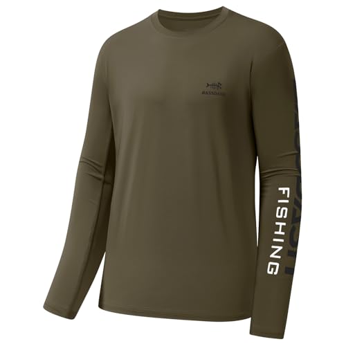 Bassdash Angeln T-Shirt Fishing Langarm Wasser UPF 50+ Shirt Rashguard Angelbekleidung UV Sonnenschutz von Bassdash