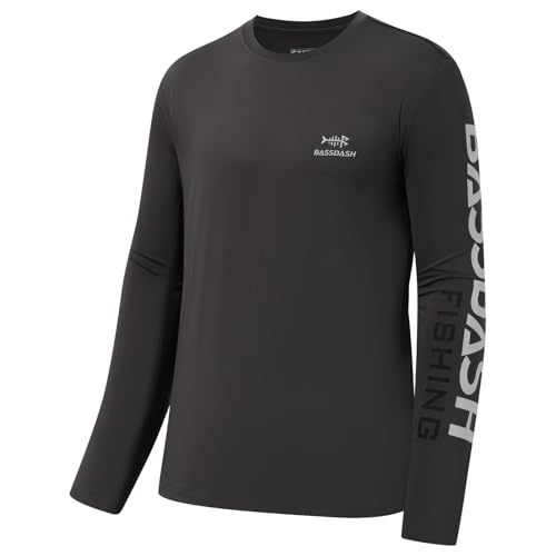 Bassdash Angeln T-Shirt Fishing Langarm Wasser UPF 50+ Shirt Rashguard Angelbekleidung UV Sonnenschutz von Bassdash