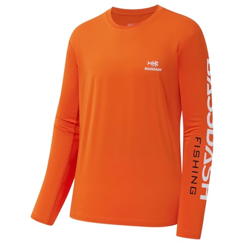 Bassdash Angeln T-Shirt Fishing Langarm Wasser UPF 50+ Shirt Rashguard Angelbekleidung UV Sonnenschutz von Bassdash