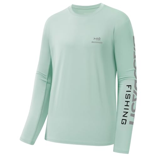 Bassdash Angeln T-Shirt Fishing Langarm Wasser UPF 50+ Shirt Rashguard Angelbekleidung UV Sonnenschutz von Bassdash