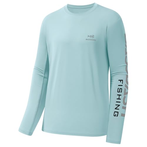 Bassdash Angeln T-Shirt Fishing Langarm Wasser UPF 50+ Shirt Rashguard Angelbekleidung UV Sonnenschutz von Bassdash