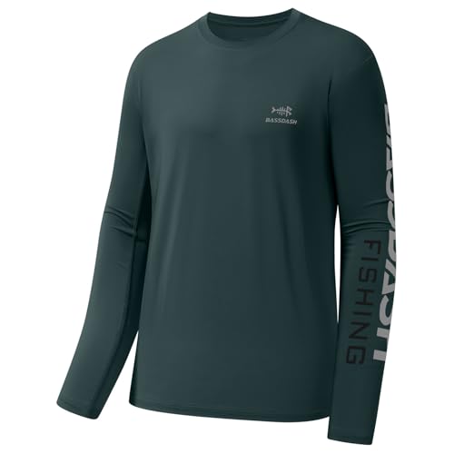 Bassdash Angeln T-Shirt Fishing Langarm Wasser UPF 50+ Shirt Rashguard Angelbekleidung UV Sonnenschutz von Bassdash