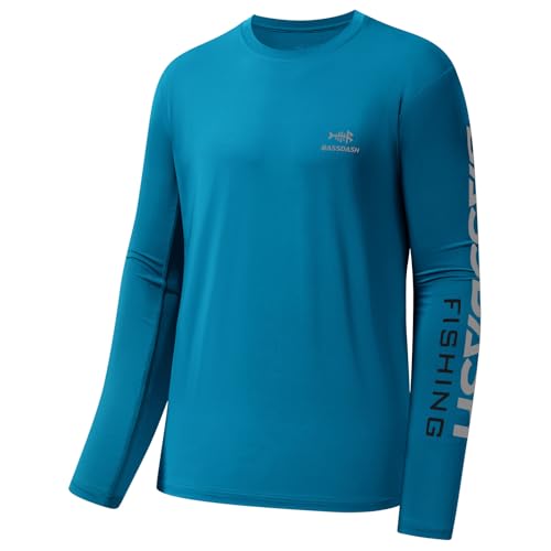 Bassdash Angeln T-Shirt Fishing Langarm Wasser UPF 50+ Shirt Rashguard Angelbekleidung UV Sonnenschutz von Bassdash