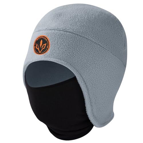 Bassdash Beanie Mütze Wintermütze 2-in-1 Mütze aus Weichem Fleece mit Skimasken Ohrenklappe Angel und Jagd Mütze für Herren und Damen bei Kaltem Wetter von Bassdash