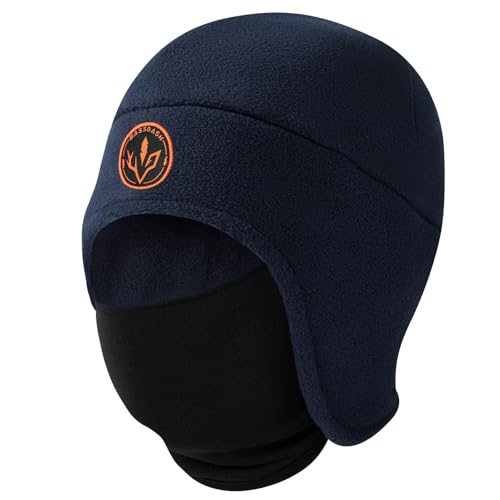 Bassdash Beanie Mütze Wintermütze 2-in-1 Mütze aus Weichem Fleece mit Skimasken Ohrenklappe Angel und Jagd Mütze für Herren und Damen bei Kaltem Wetter von Bassdash