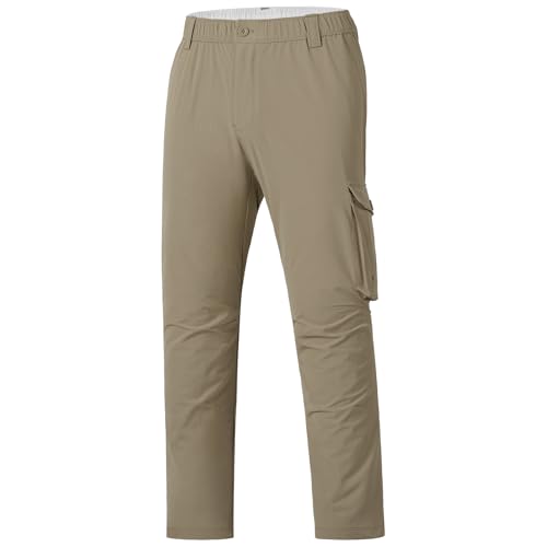 Bassdash Cargohose Wasserabweisend schnell trocknend UPF 50+ für Outdoor Wandern mit elastischem Bund FP05M von Bassdash