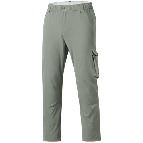 Bassdash Cargohose Wasserabweisend schnell trocknend UPF 50+ für Outdoor Wandern mit elastischem Bund FP05M von Bassdash