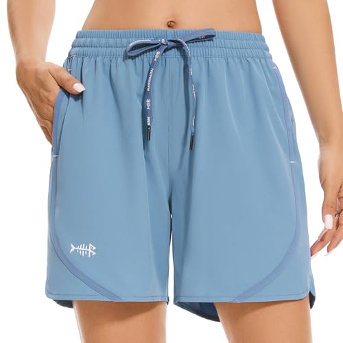 Bassdash Damen 5" Angeln Wanderhose Stretch Shorts UPF 50 + Wasserdicht Schnell Trocken Sportlich Wandern Shorts mit Taschen FP05W von Bassdash