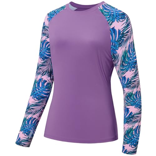 Bassdash Damen Rash Guard UPF 50+ UV Sonnenschutz T-Shirt Langarm Angeln Wandern Performance Shirts von Bassdash