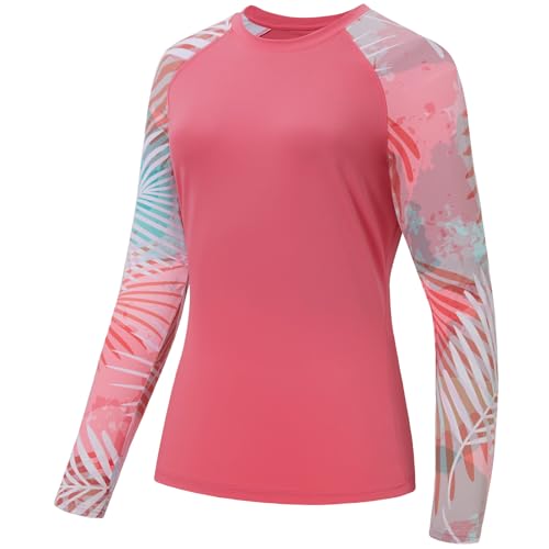 Bassdash Damen Rash Guard UPF 50+ UV Sonnenschutz T-Shirt Langarm Angeln Wandern Performance Shirts von Bassdash