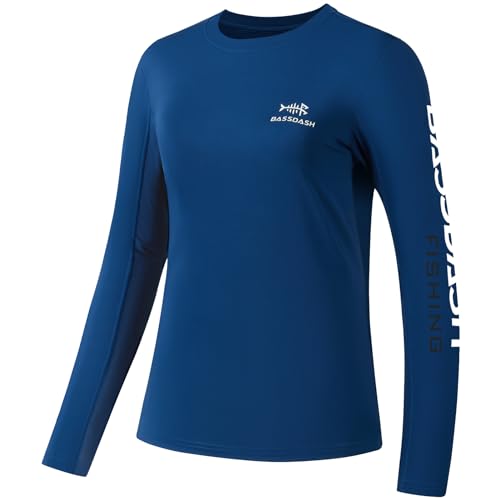 Bassdash Damen UPF 50+ UV Sonnenschutz T-Shirt Langarm Angeln Wandern Outdoor von Bassdash