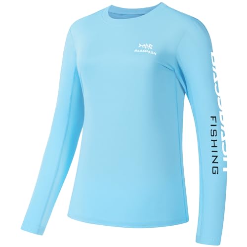 Bassdash Damen UPF 50+ UV Sonnenschutz T-Shirt Langarm Angeln Wandern Outdoor von Bassdash