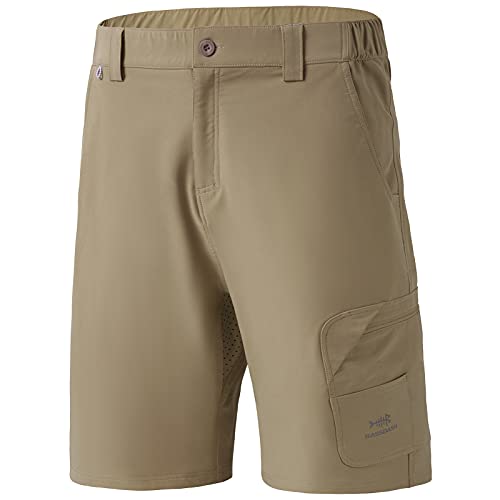 Bassdash FP01M 10,5 Zoll Angel Shorts Kurze Hose für Herren schnell trocknend UPF 50+ wasserabweisend von Bassdash