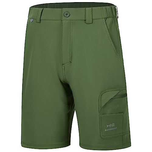 Bassdash FP01M 10,5 Zoll Angel Shorts Kurze Hose für Herren schnell trocknend UPF 50+ wasserabweisend von Bassdash