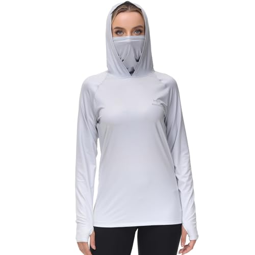 Bassdash FS23W Damen Angel Kapuzenshirt mit UPF 50+ und Daumenlöchern für Gesichtsmaske von Bassdash
