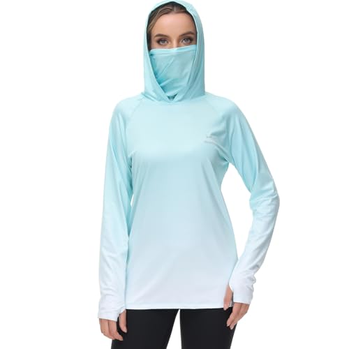 Bassdash FS23W Damen Angel Kapuzenshirt mit UPF 50+ und Daumenlöchern für Gesichtsmaske von Bassdash
