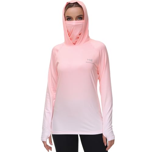 Bassdash FS23W Damen Angel Kapuzenshirt mit UPF 50+ und Daumenlöchern für Gesichtsmaske von Bassdash